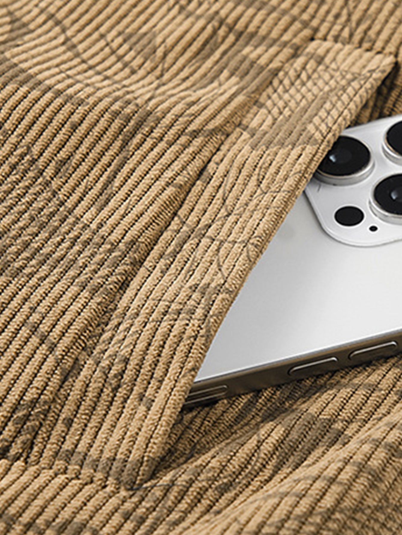 Leaf Embossed Corduroy Jacket