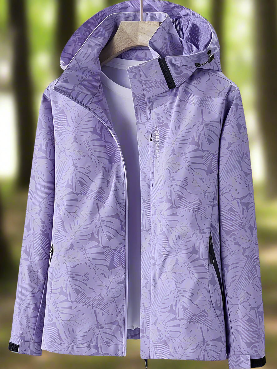 Jenny™ | Windbreaker Jacket with Leaf Print