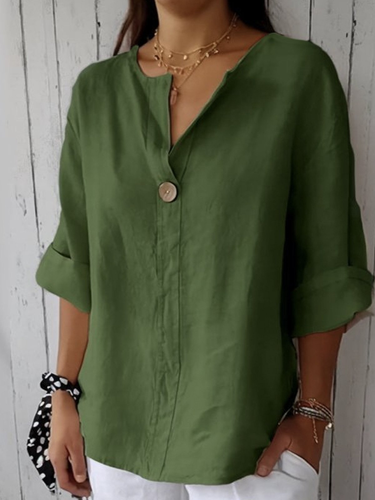 Jessa | Loose V-Neck Blouse