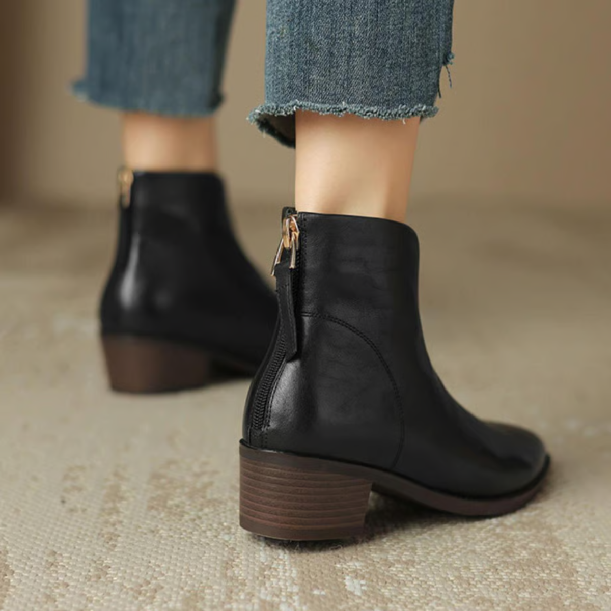 Auralise – Elegant Low Heeled Ankle Boots