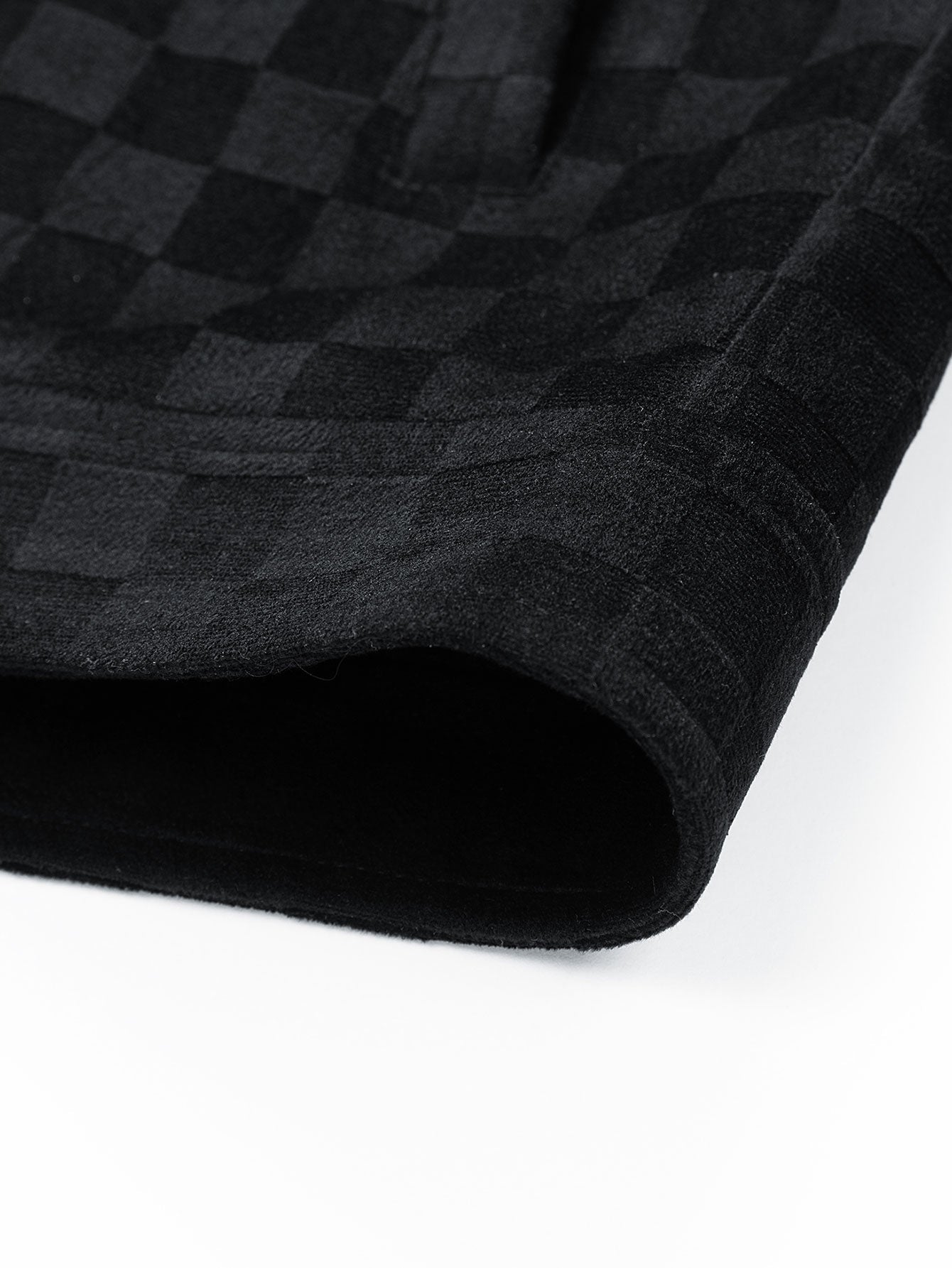 Faux Suede Checkerboard Jacket