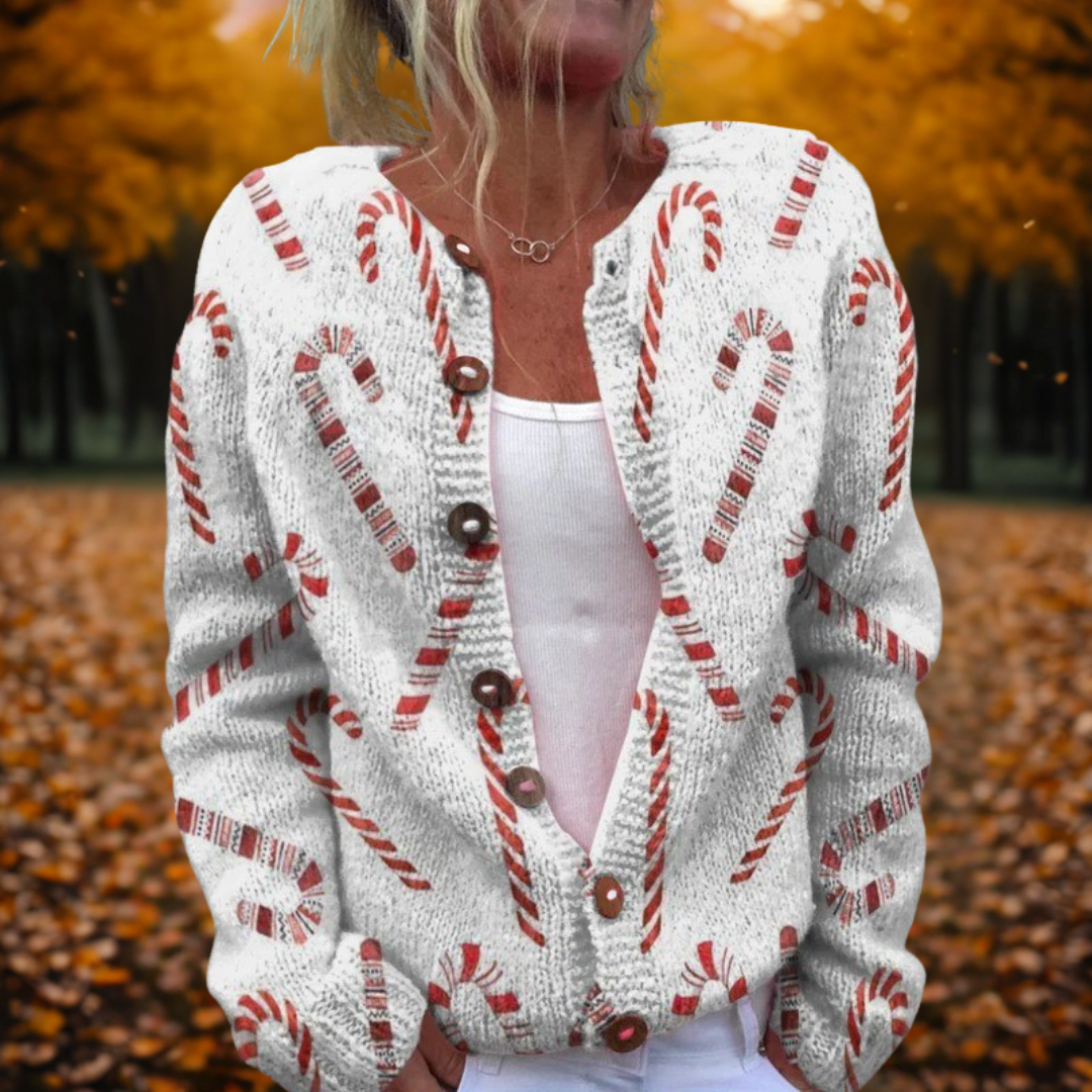 Mavéra | Festive Candy Cane Cardigan