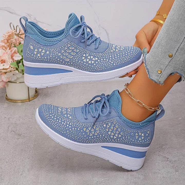 Giselle – Orthopedic Sneakers with Shiny Crystals