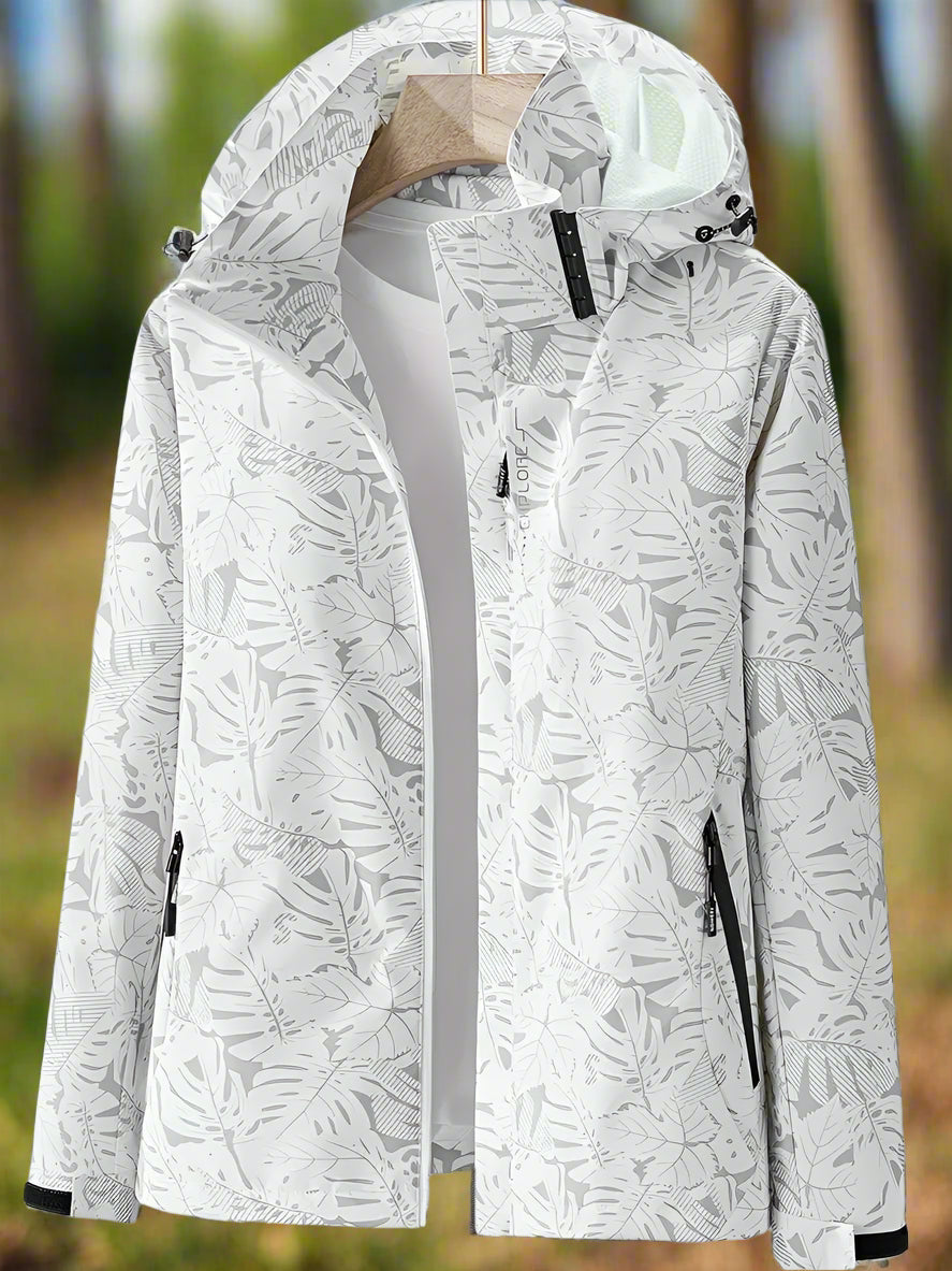 Jenny™ | Windbreaker Jacket with Leaf Print