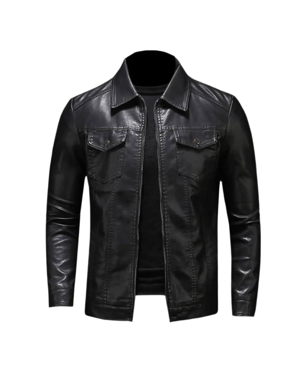 Tyvian – Leather Jacket Lined with Fleece