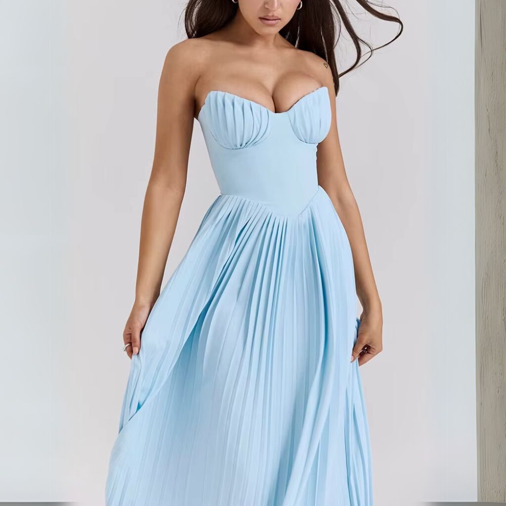 Kalinda | Elegant Pleated Dress