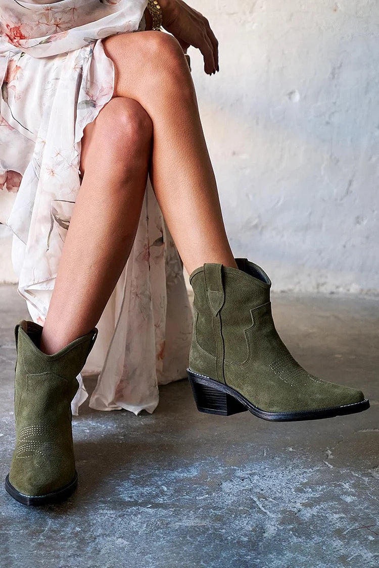 Élise™ | Short Suede Ankle Boots