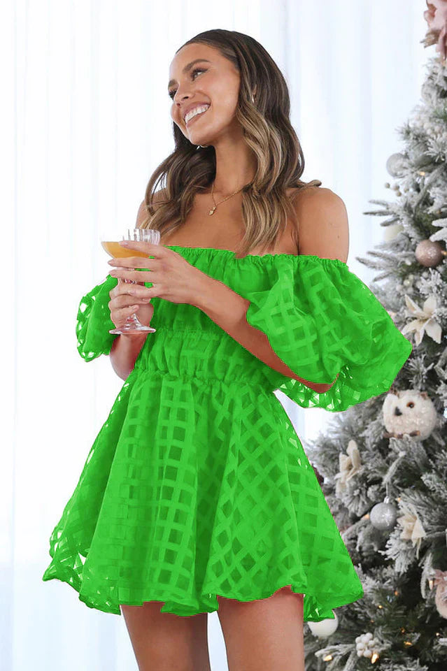 Evie - Mini Dress with Puff Sleeves