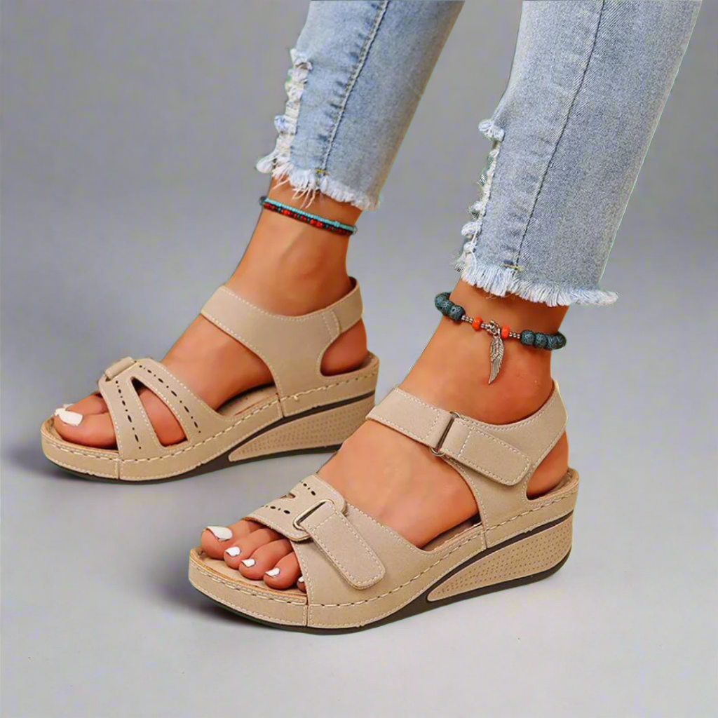 Gudula | Elegant orthopedic sandals made of soft premium material for pain-free summer days