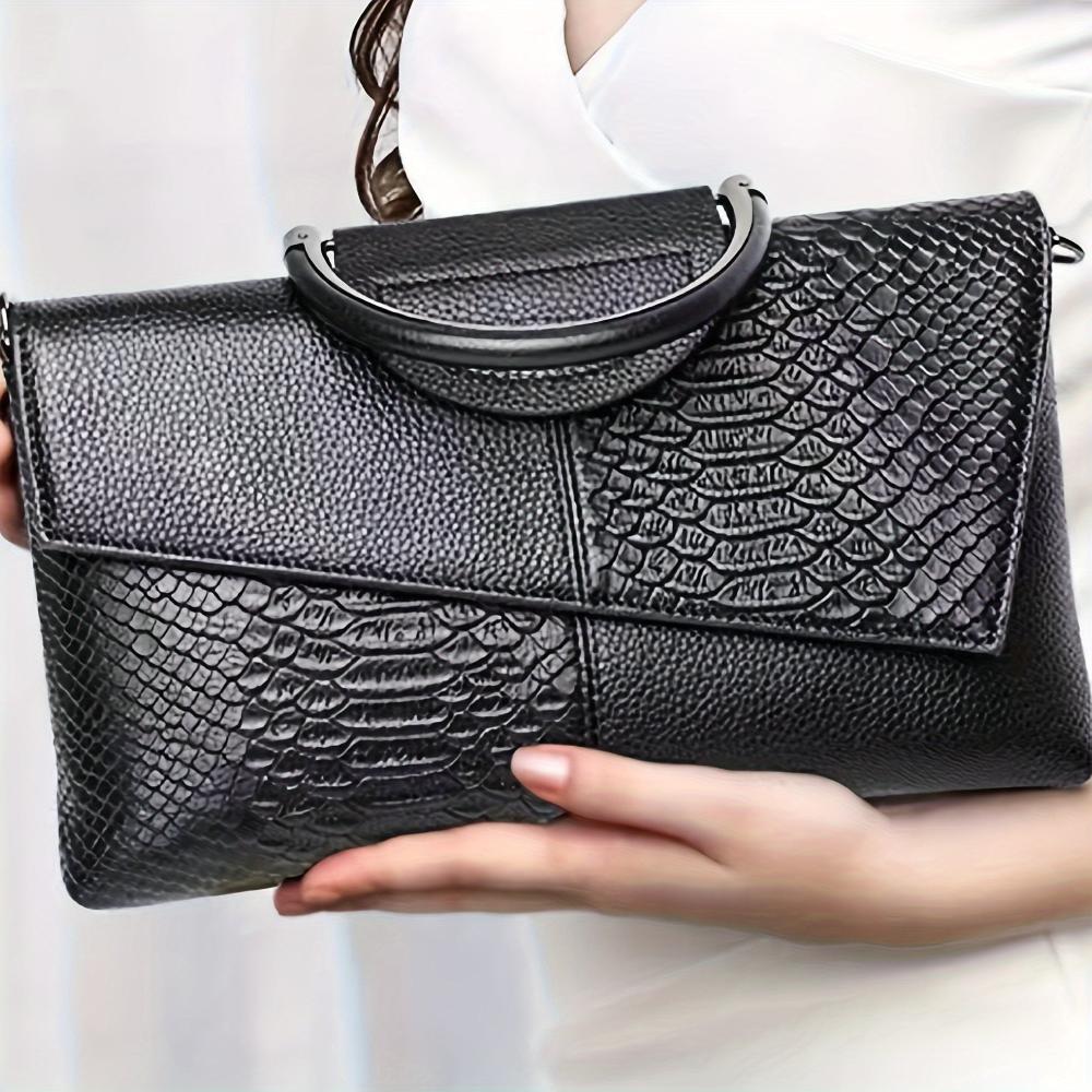 Cassandra | Crocodile Pattern Handbag