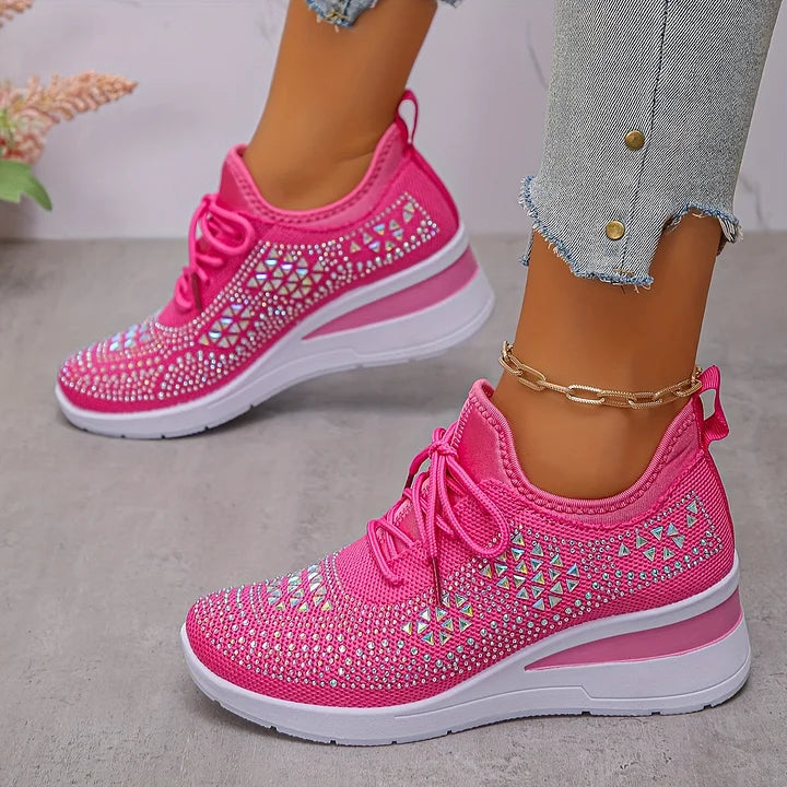 Giselle – Orthopedic Sneakers with Shiny Crystals