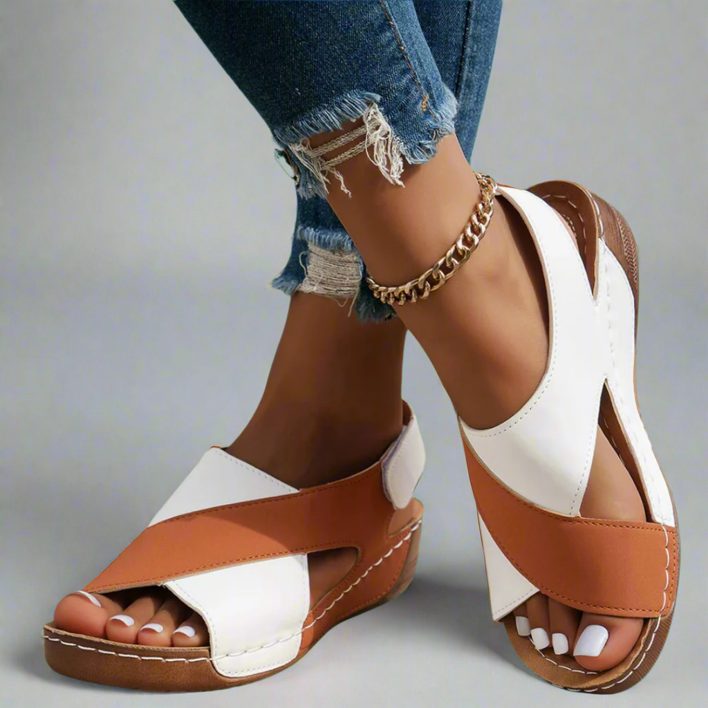 Alwine | Handcrafted Wedge Sandals Made from Premium Materials