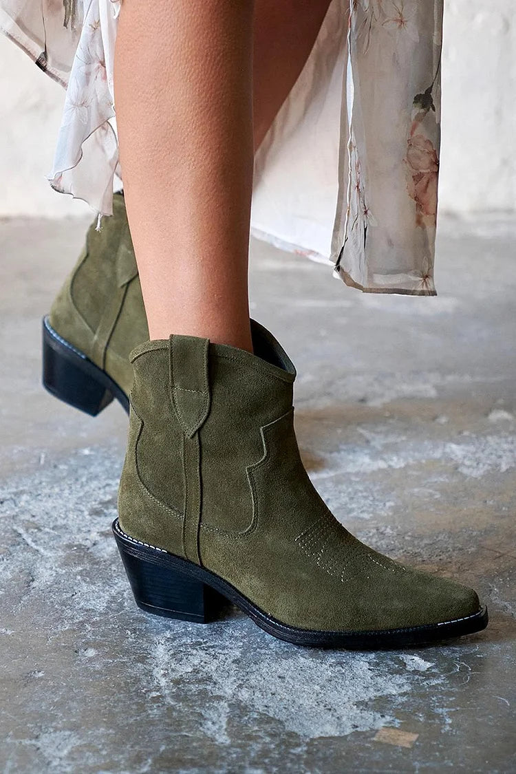 Élise™ | Short Suede Ankle Boots