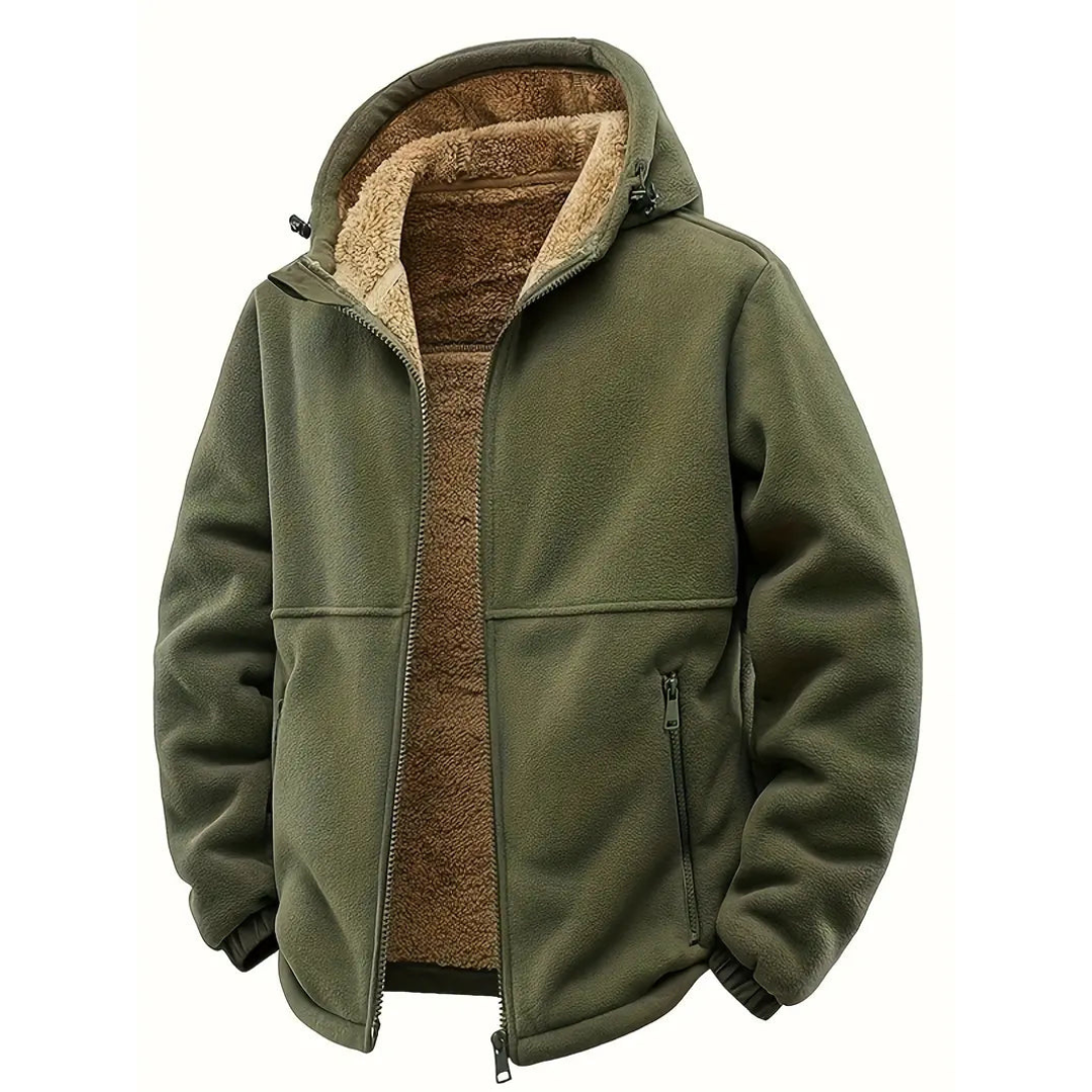 Insulated Sherpa-Lined Hooded Jacket