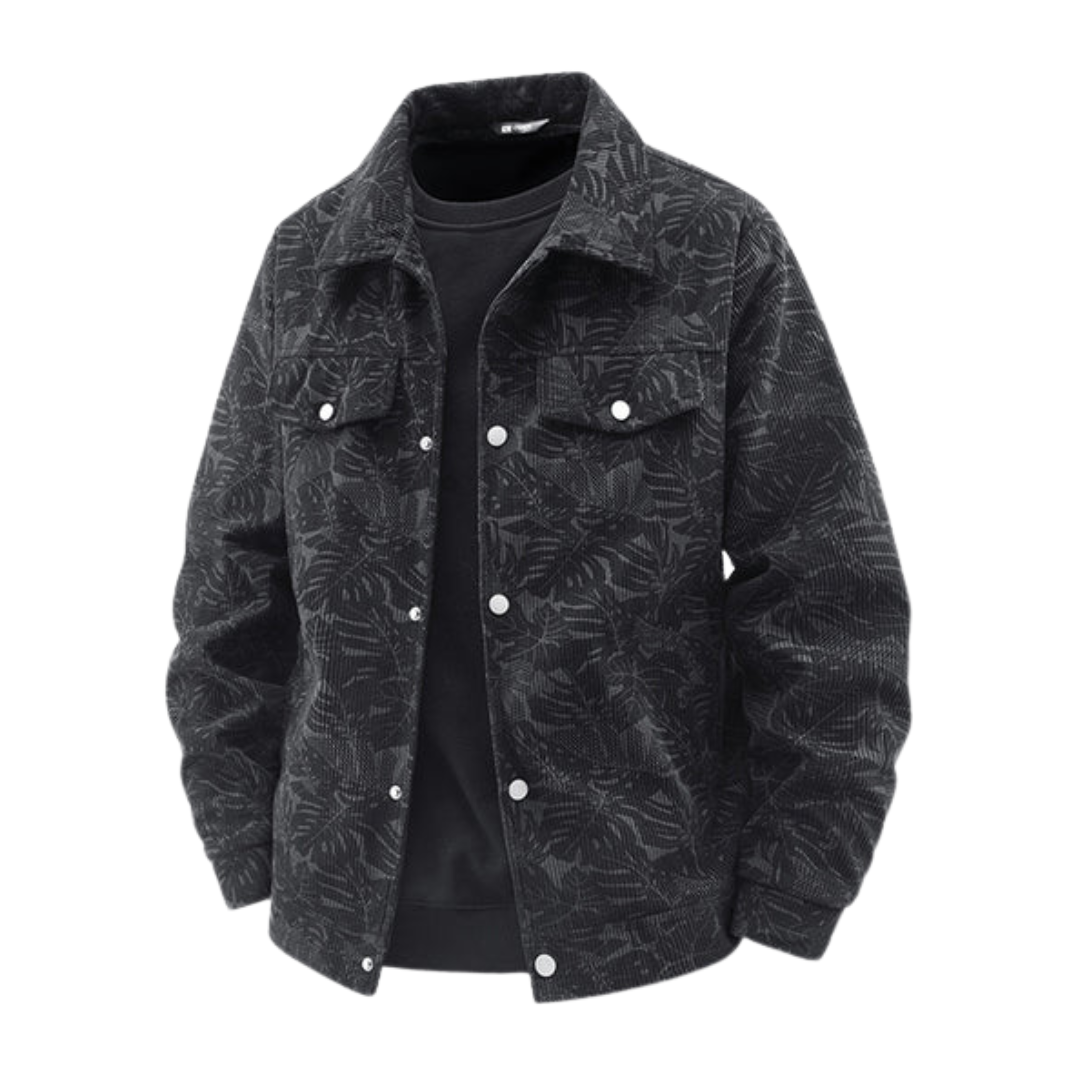 Leaf Embossed Corduroy Jacket