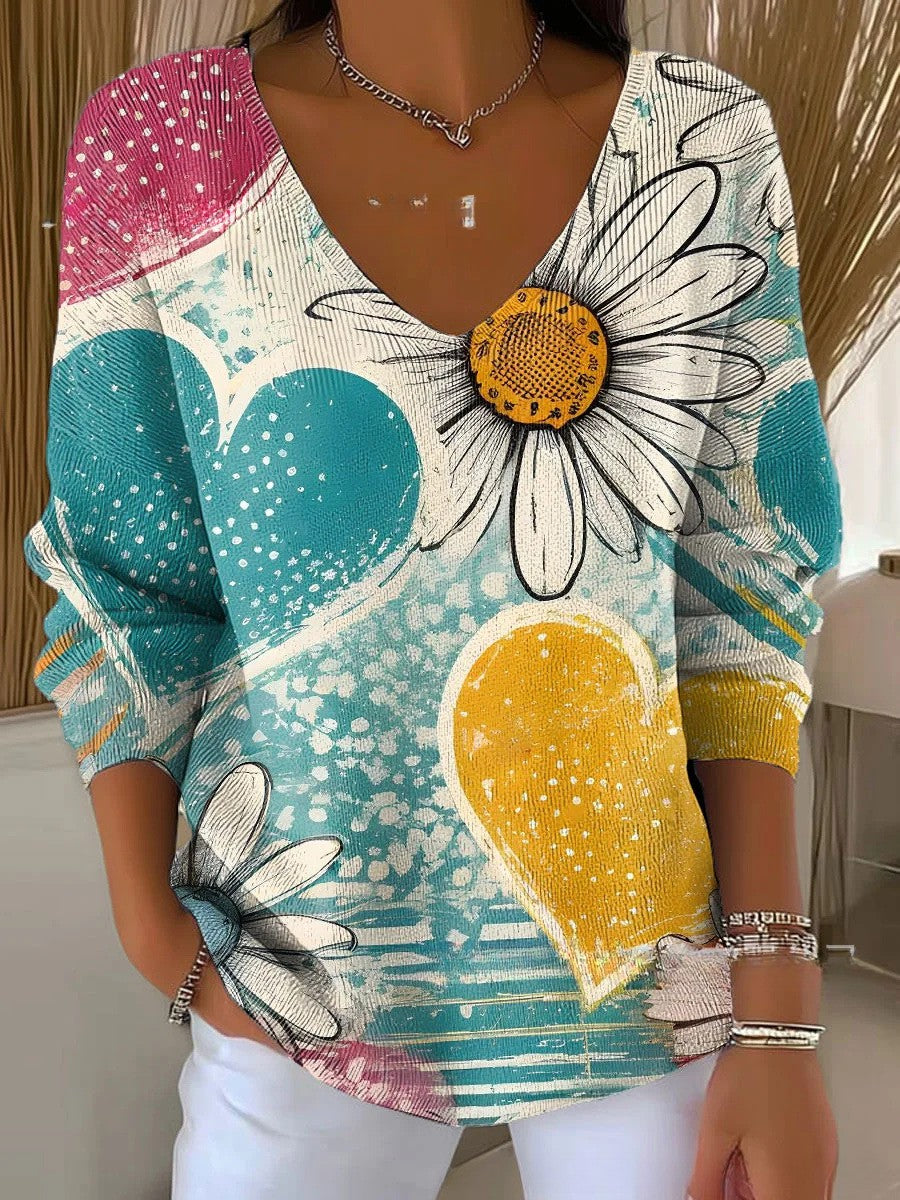 Melavie – Premium Women's Soft Sweater with Deep V-Neck