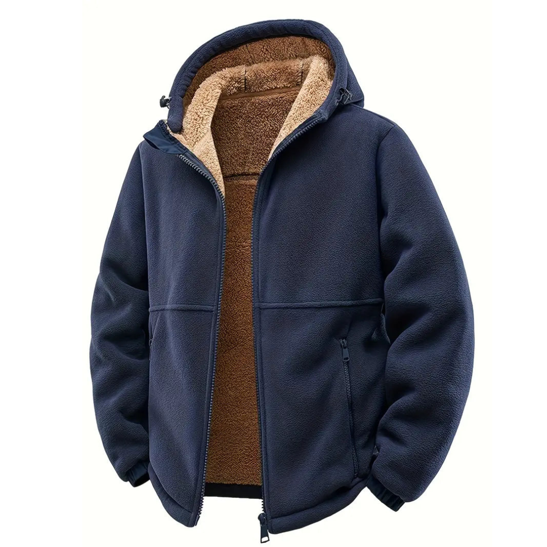 Insulated Sherpa-Lined Hooded Jacket