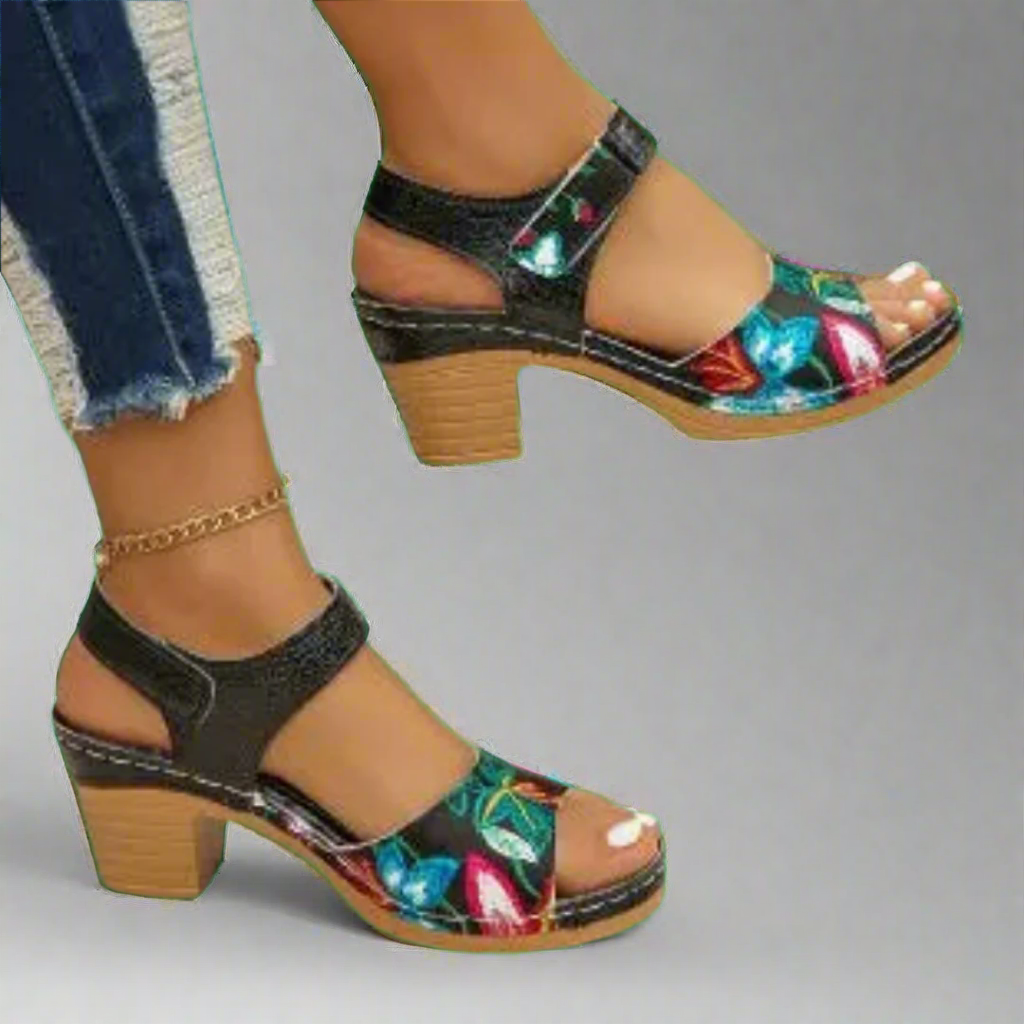 Marisa | Handmade Peep-Toe Sandals Made from Premium Materials