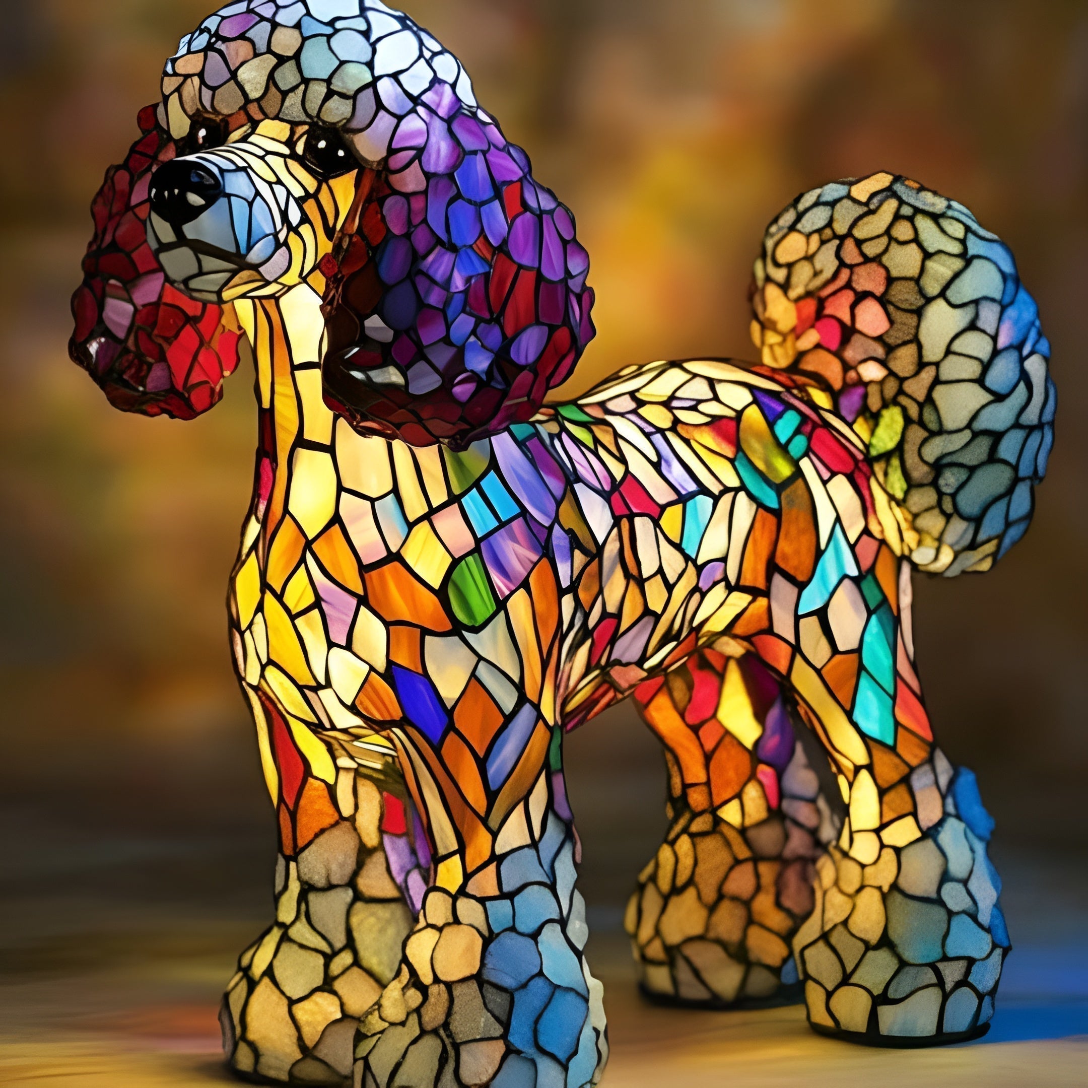 Gigi | Dog Lamp Magisk in Colorful Glass