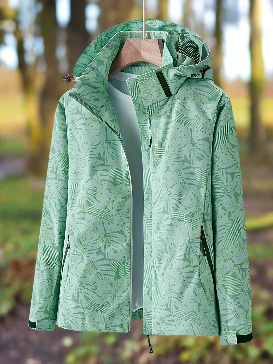 Jenny™ | Windbreaker Jacket with Leaf Print