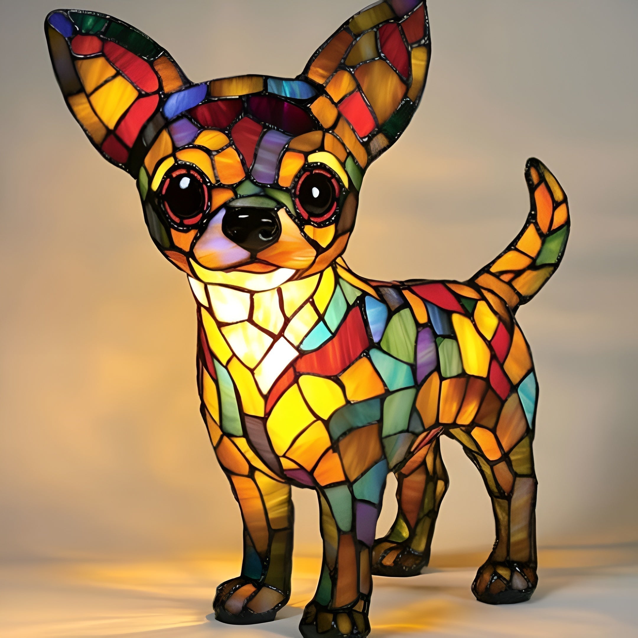 Choupette | Magisk Dog Lamp in Colorful Glass