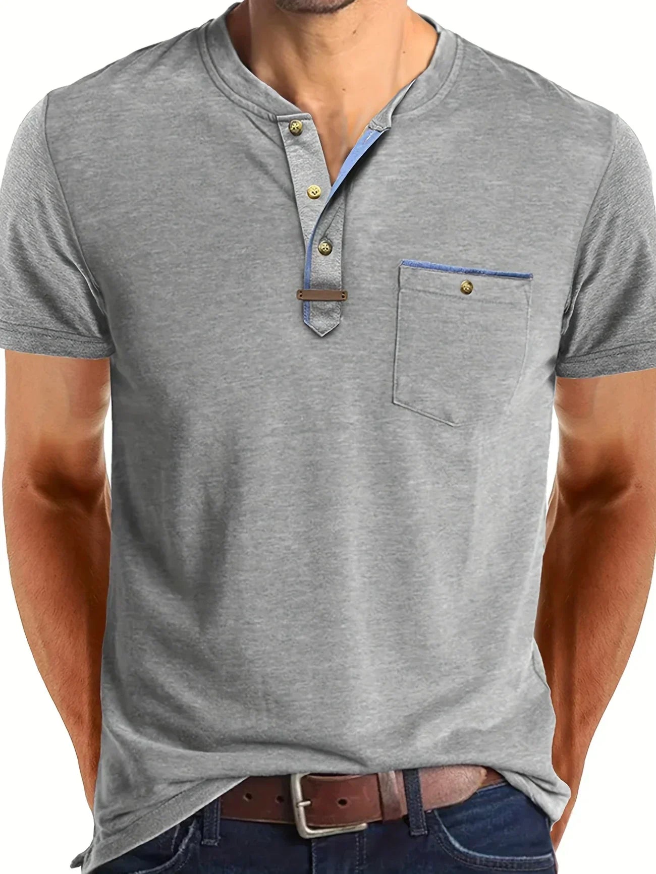 Savrani™ | Elegant T-Shirt with Round Neck and Pocket