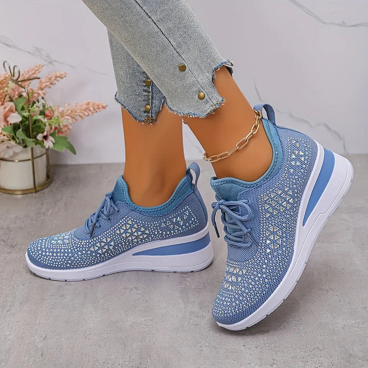 Giselle – Orthopedic Sneakers with Shiny Crystals