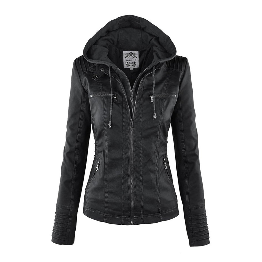 Bellini | Fashionable leather jacket with a hood