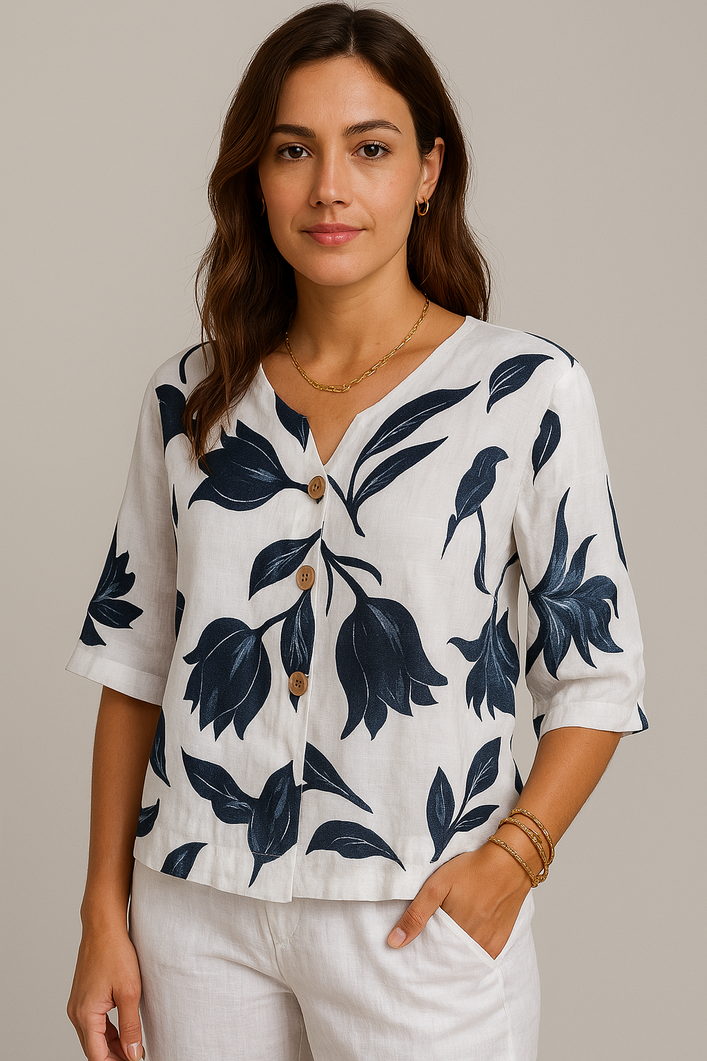 Elisa | Loose Floral Shirt