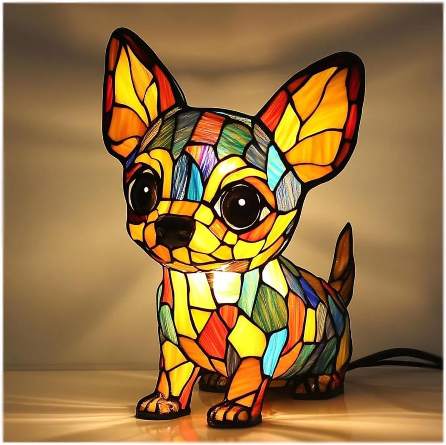 Chacha | Magical Dog Lamp in Colorful Glass