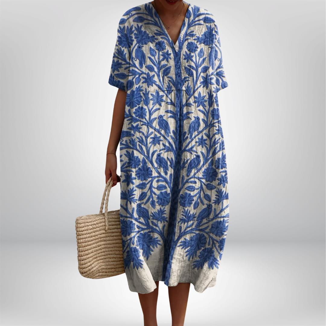 Anouk | Vintage Style Dress with Floral Pattern