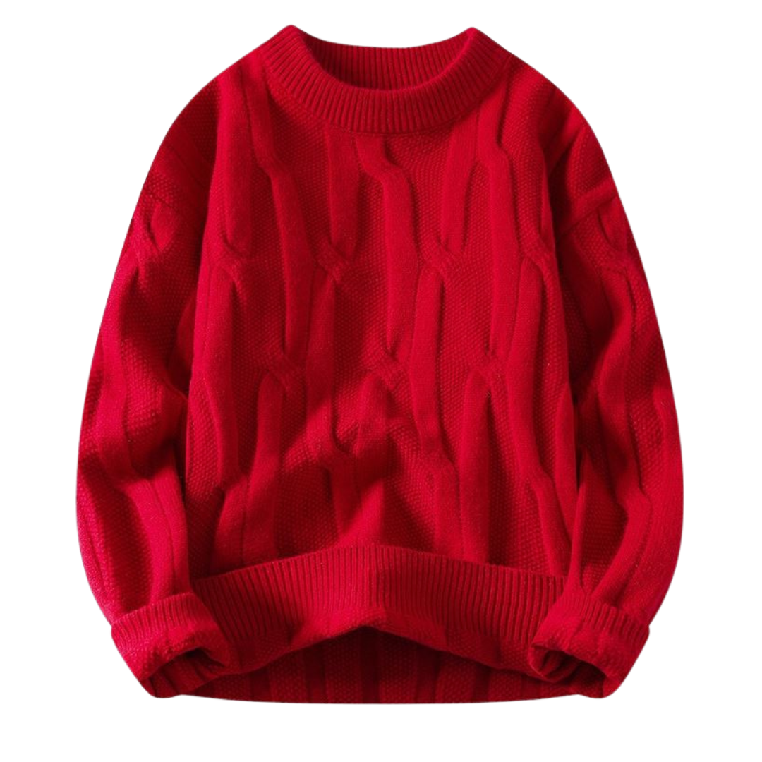 Premium Textured Cable Knit Sweater