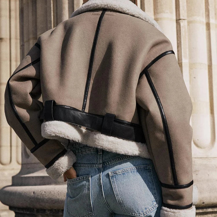 Bellini | Universal Khaki Leather Jacket