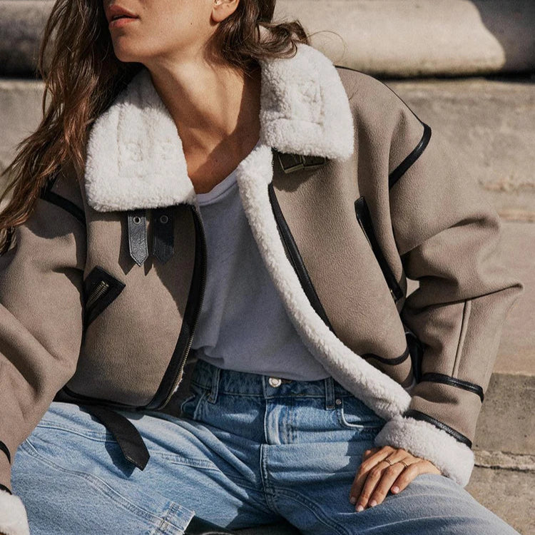 Bellini | Universal Khaki Leather Jacket