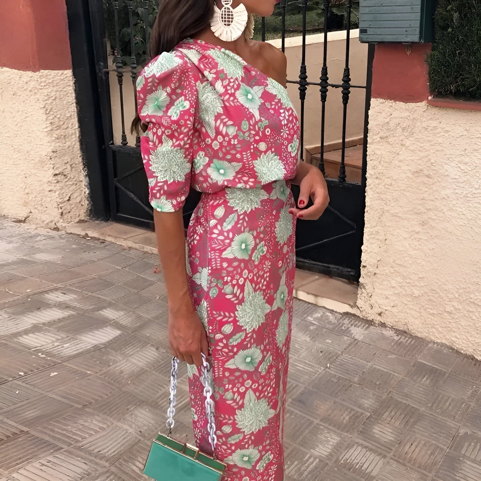 Émilie™ | Long Printed Dress