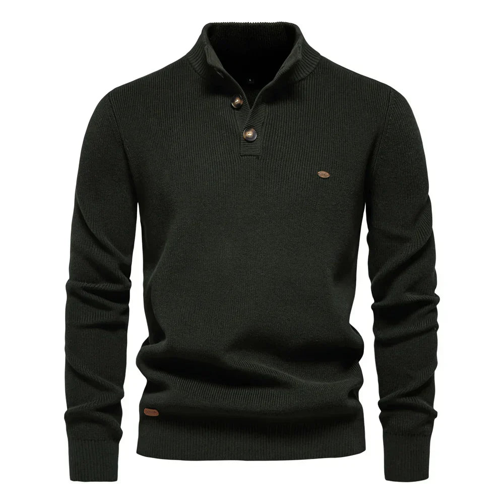 Damien™ | Elegant Sweater with High Collar