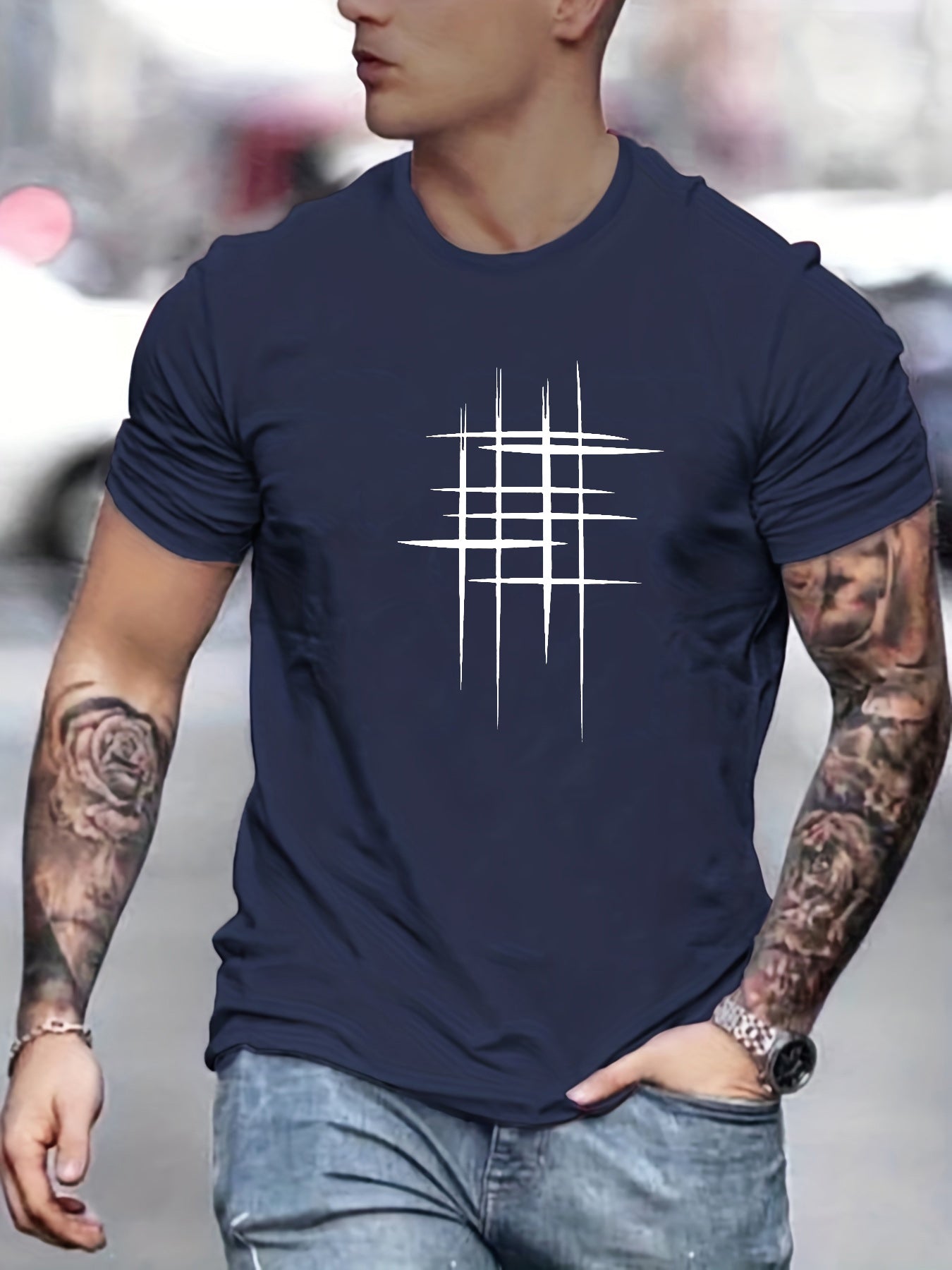 Savrani™ | Elegant Short Sleeve Graphic T-Shirt