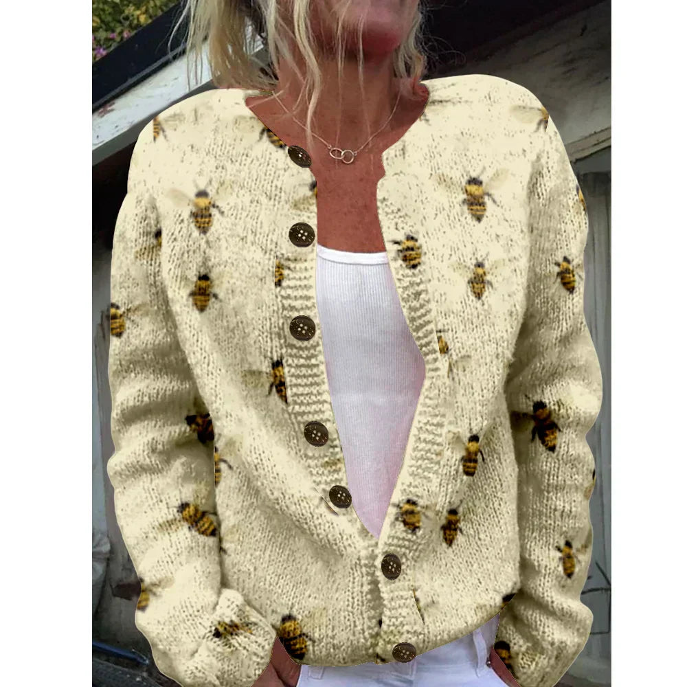 Carla | Elegant cardigan with print