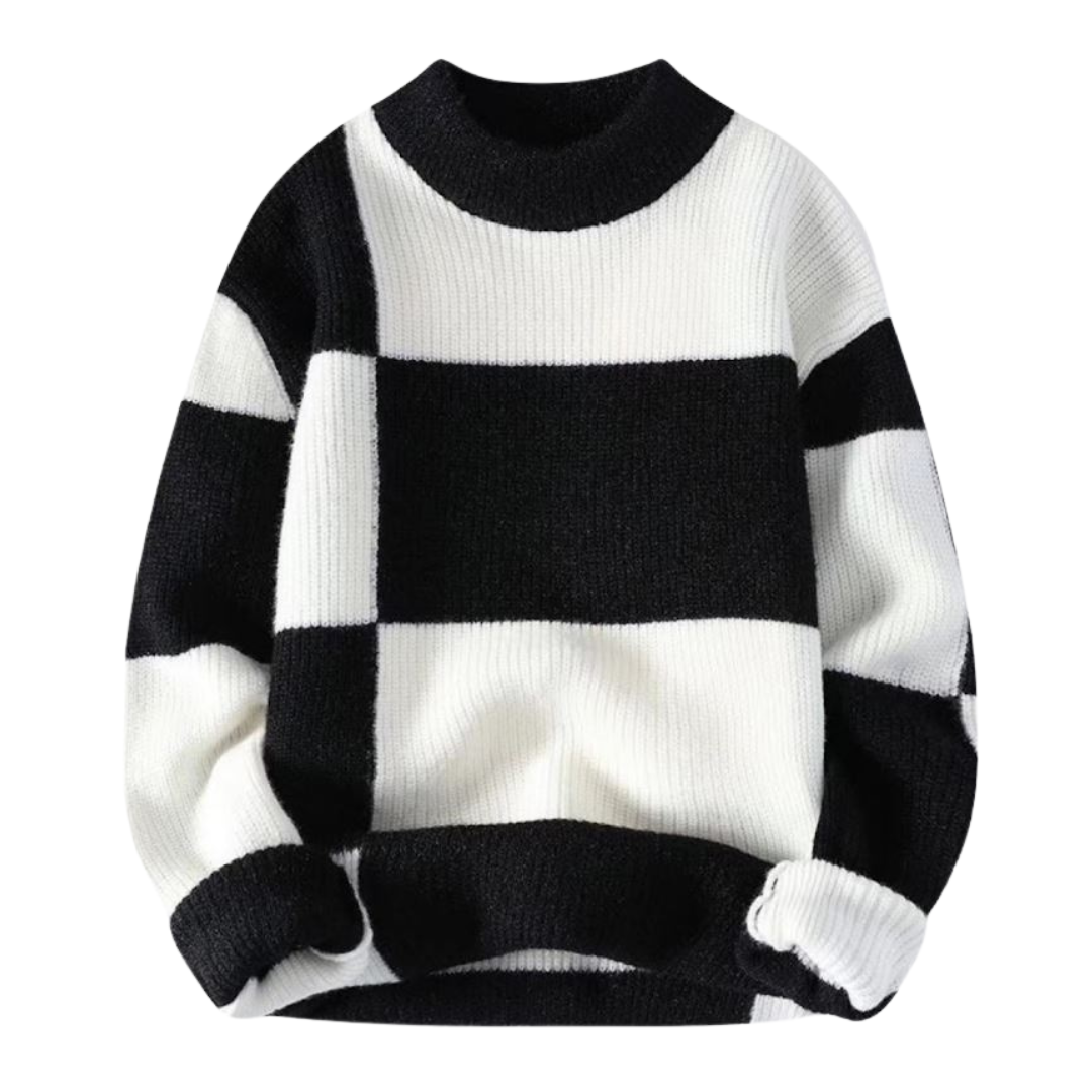 Statement Geometric Knit Sweater