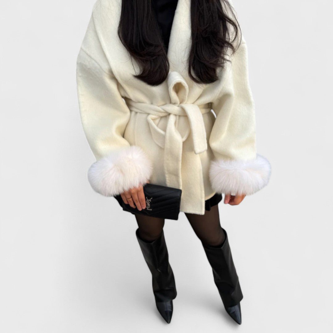 Anavelle – Elegant Winter Coat with Eco-Fur