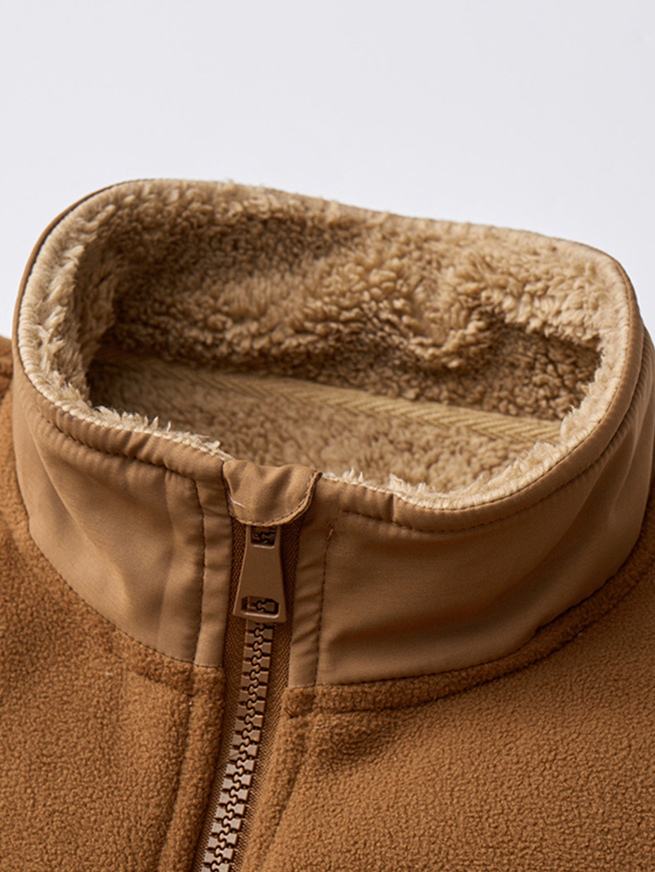 Polar Fleece Jacket with Zipper and Teddy Lining