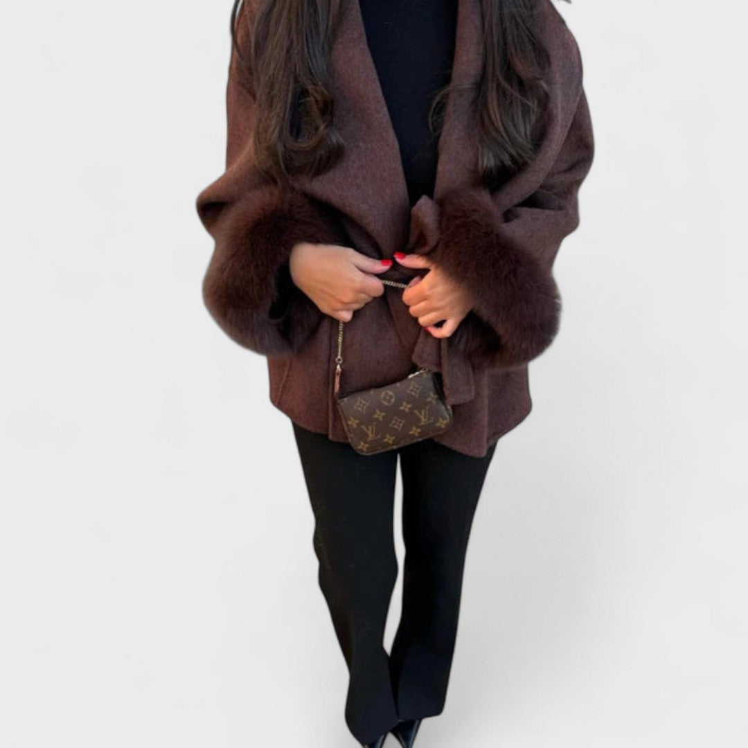Anavelle – Elegant Winter Coat with Eco-Fur