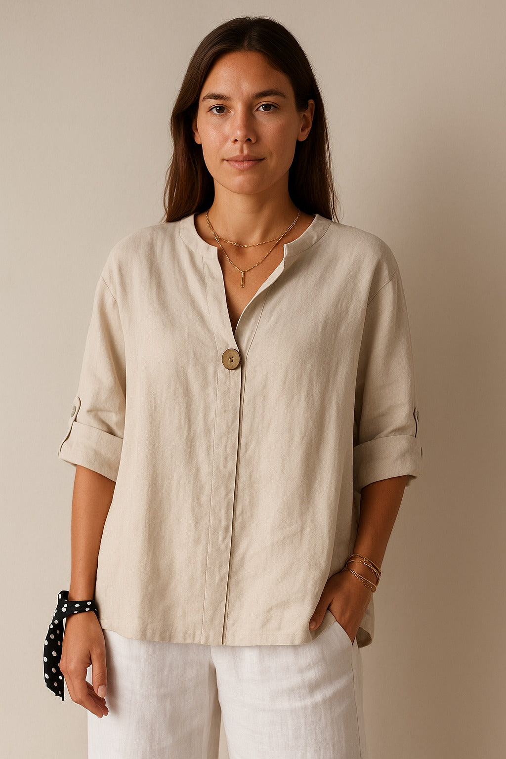 Jessa | Loose V-Neck Blouse