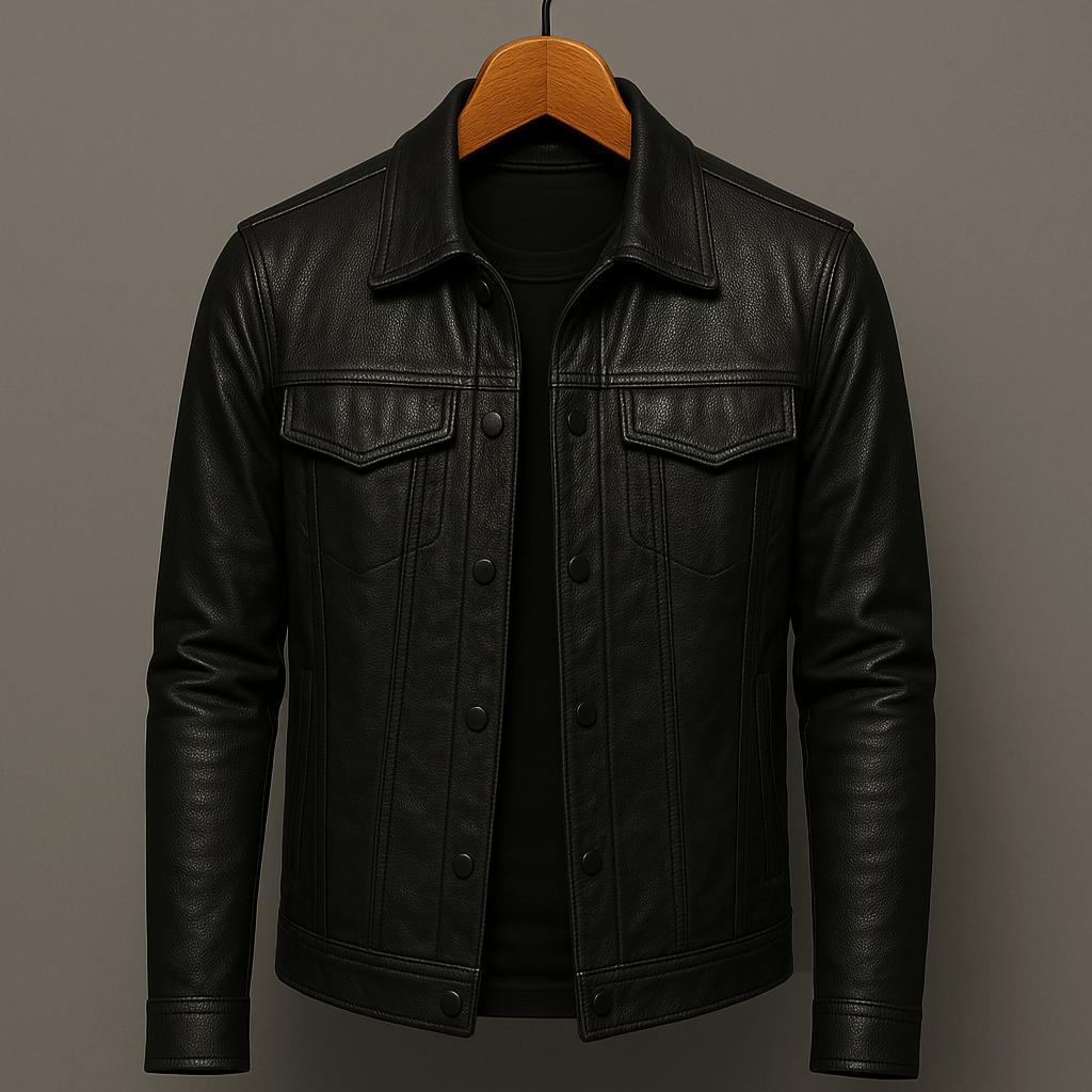 Arvien – Leather Jacket in Vintage Style