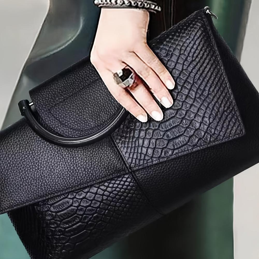 Cassandra | Crocodile Pattern Handbag