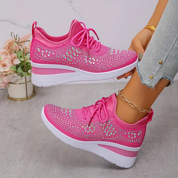 Giselle – Orthopedic Sneakers with Shiny Crystals