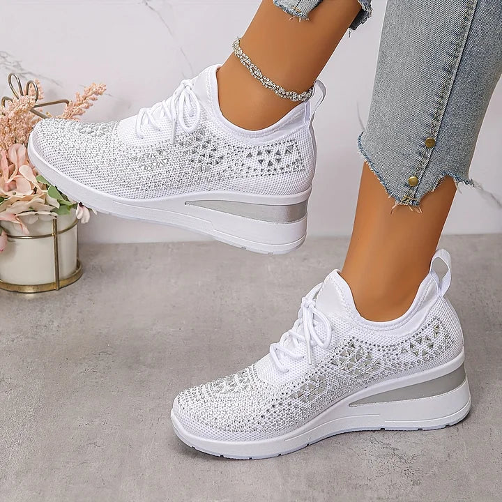 Giselle – Orthopedic Sneakers with Shiny Crystals