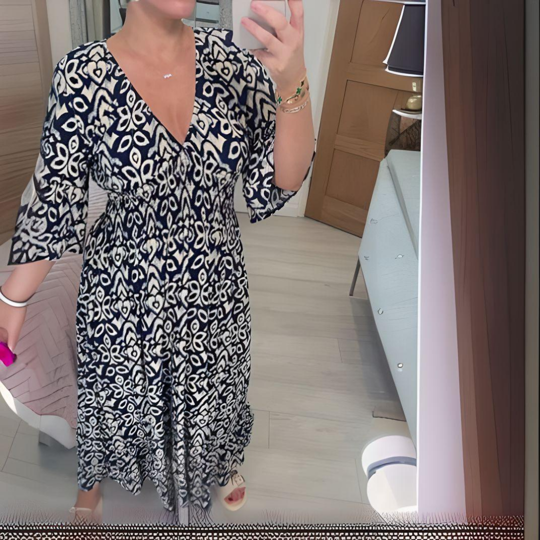 Isabella | Boho Style Dress with Pattern