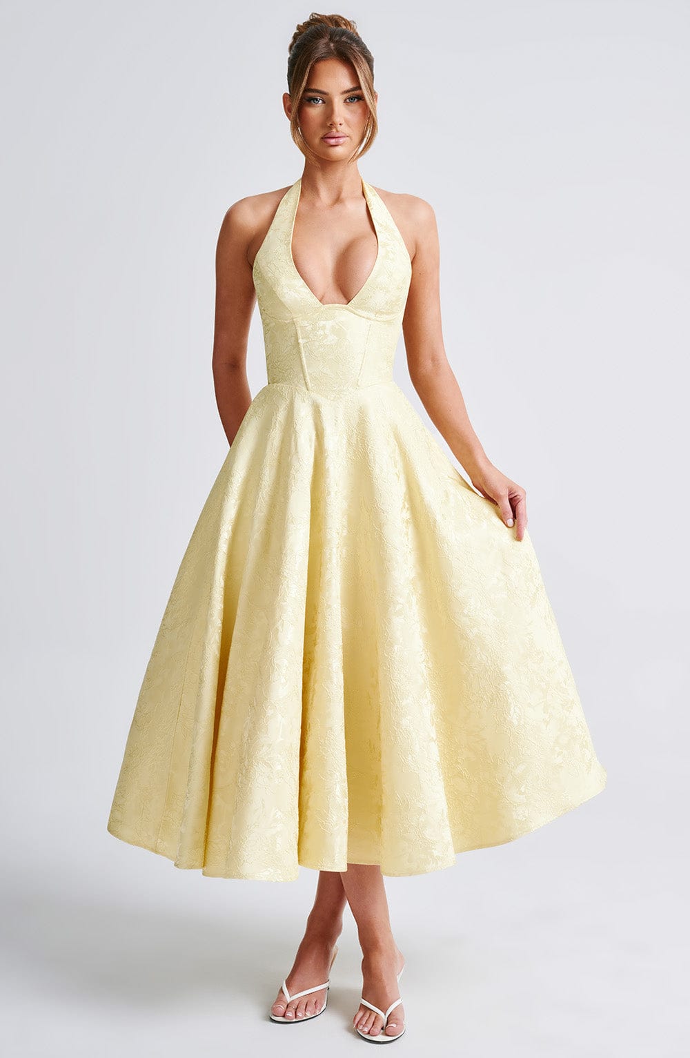 Adoria | Elegant Dress with American Neckline