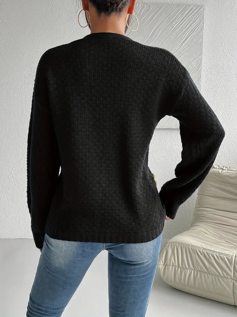 Ann | Cardigan with Floral Print and Open Front